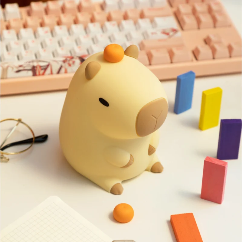 Moderny Adorable Silicone Capybara Squishy Night Light Glow Lamp