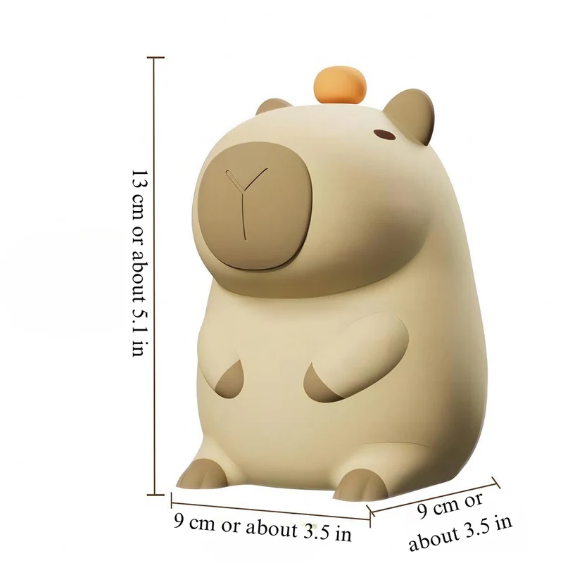 Moderny Adorable Silicone Capybara Squishy Night Light Glow Lamp