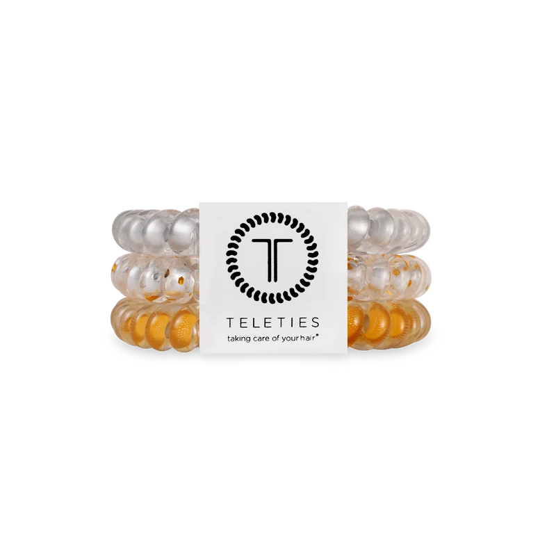 Starstruck Small Metallic No-Rip Hair Ties and Bracelet Set
