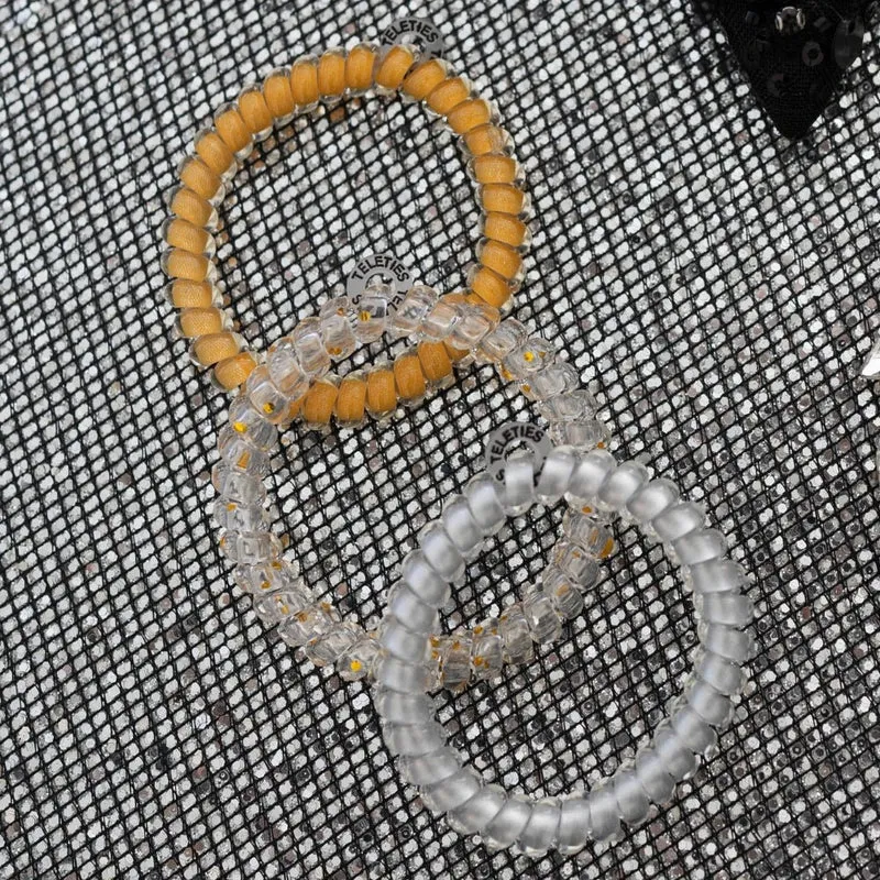 Starstruck Small Metallic No-Rip Hair Ties and Bracelet Set