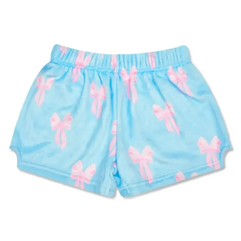 Iscream Girls Spring Bows Soft Plush Sleep Shorts with Pocket