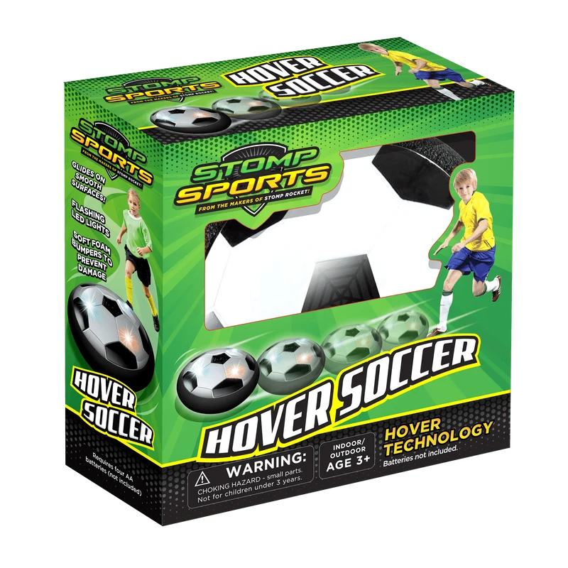 Hover Soccer from the Makers of Stomp Rocket – LED Lights and Padded Bumpers Indoor Air Soccer