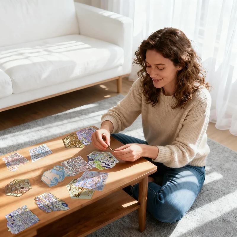 3D Sticker Scenes: Creative Stress Relief Craft Kit for All Ages