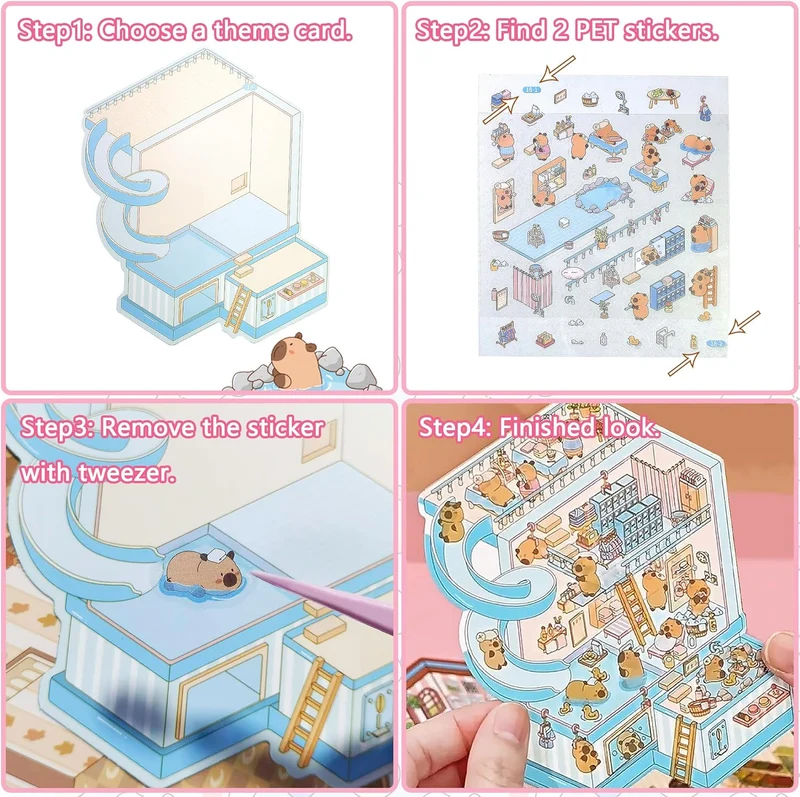 3D Sticker Scenes: Creative Stress Relief Craft Kit for All Ages
