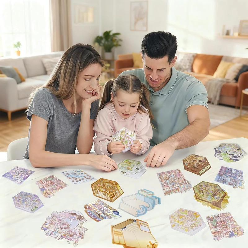 3D Sticker Scenes: Creative Stress Relief Craft Kit for All Ages