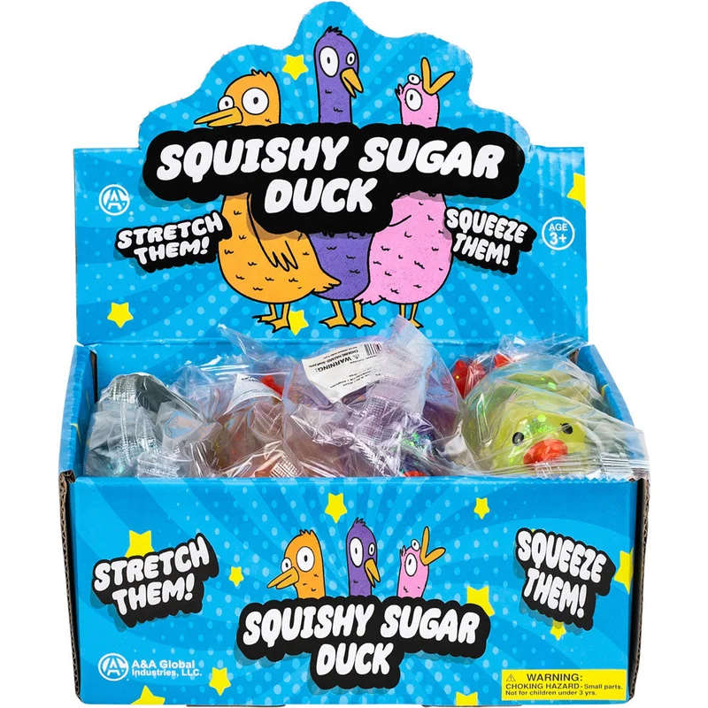 Squishy Sugar Duck 5.5 Inch Assorted Color Squeeze Toy