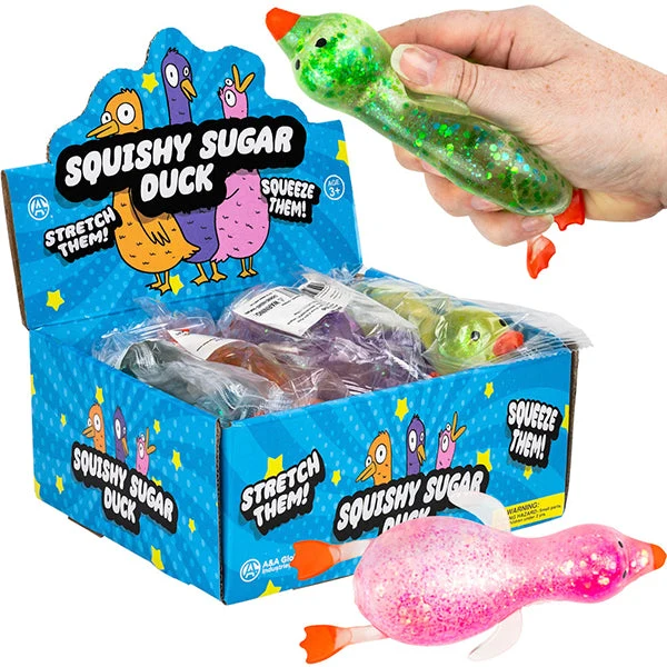Squishy Sugar Duck 5.5 Inch Assorted Color Squeeze Toy