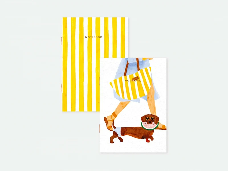 Duo de Carnets A6 Summer Teckel - ATWS