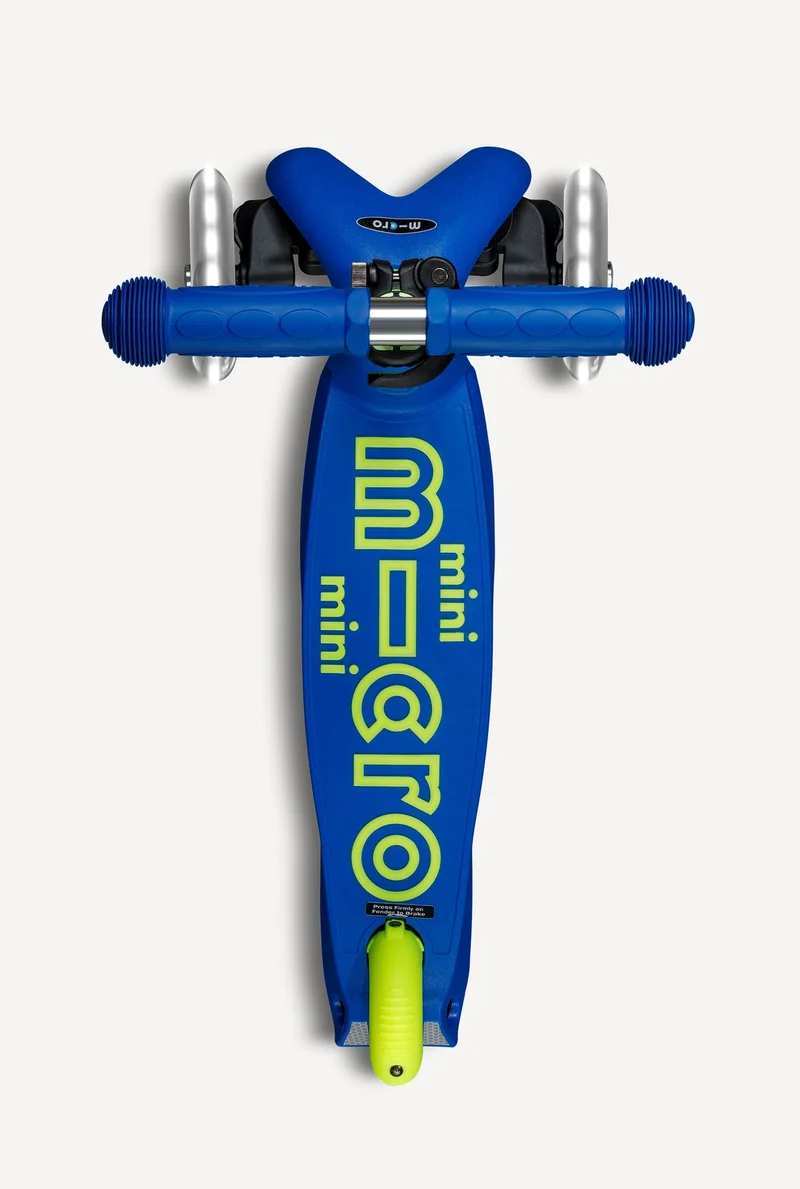 Mini Foldable LED Micro Scooter Blue and Yellow Neon