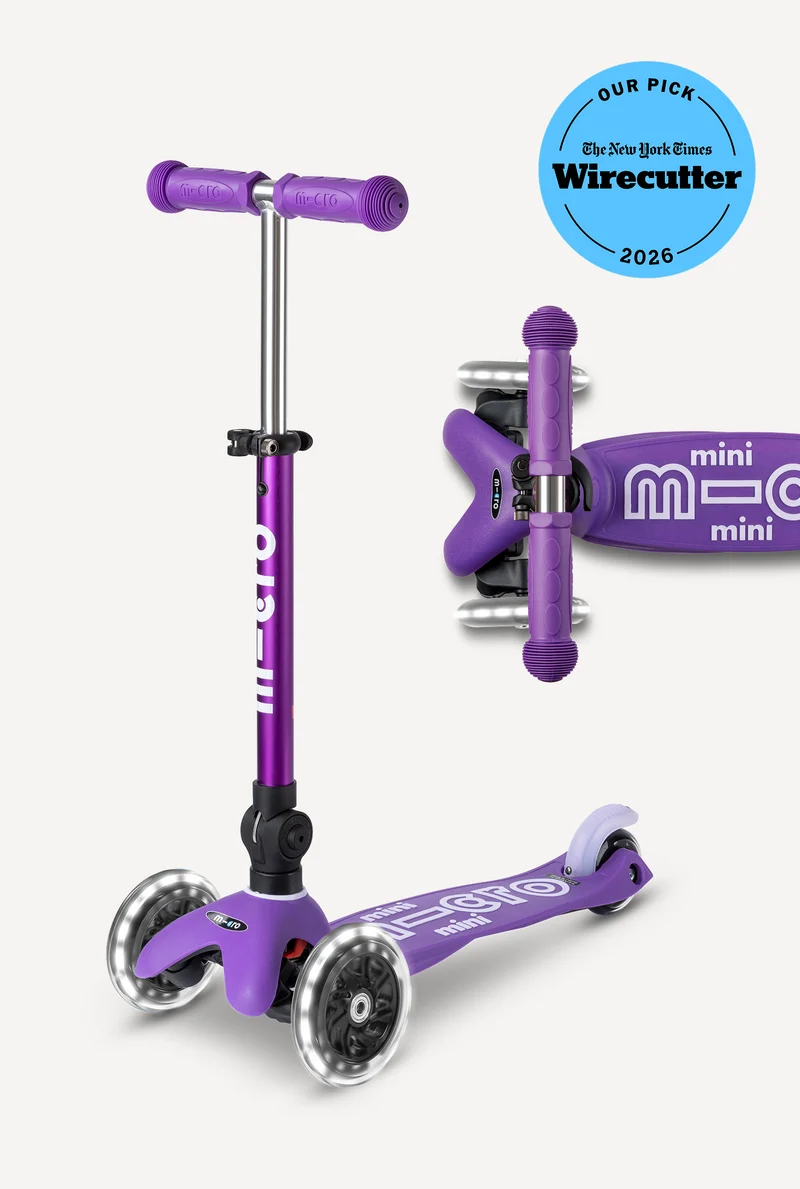 Mini Foldable LED Micro Scooter Purple