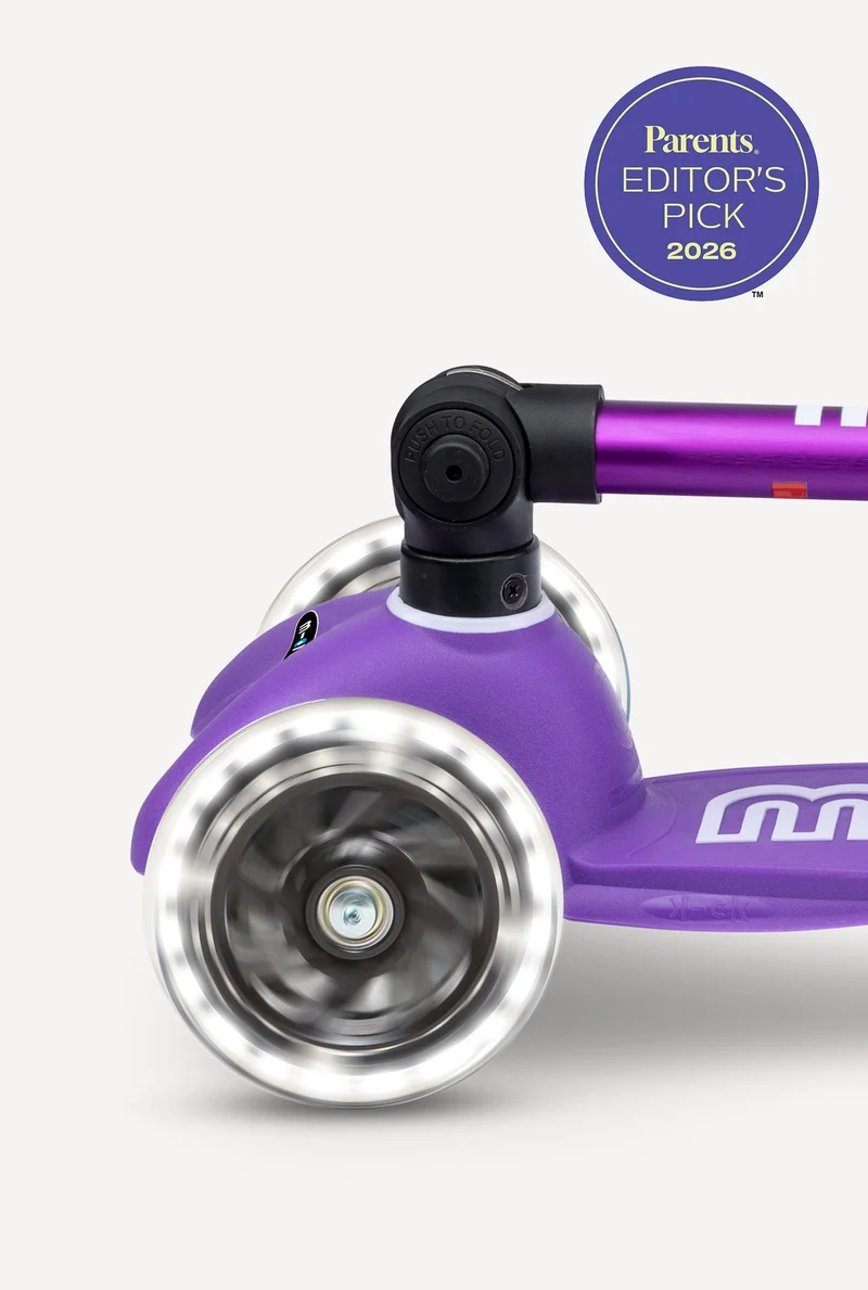 Mini Foldable LED Micro Scooter Purple