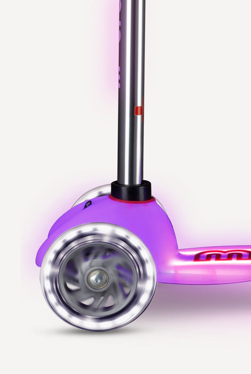 Mini Glow Led Pink Micro Scooter