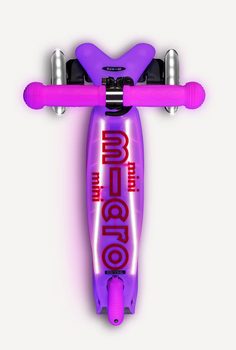 Mini Glow Led Pink Micro Scooter