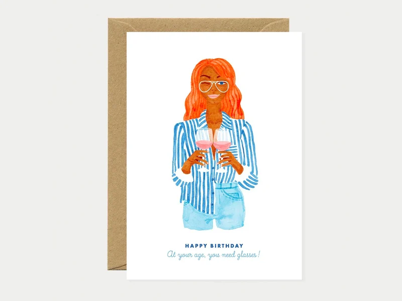 Carte Happy Birthday You Need Glasses - ATWS
