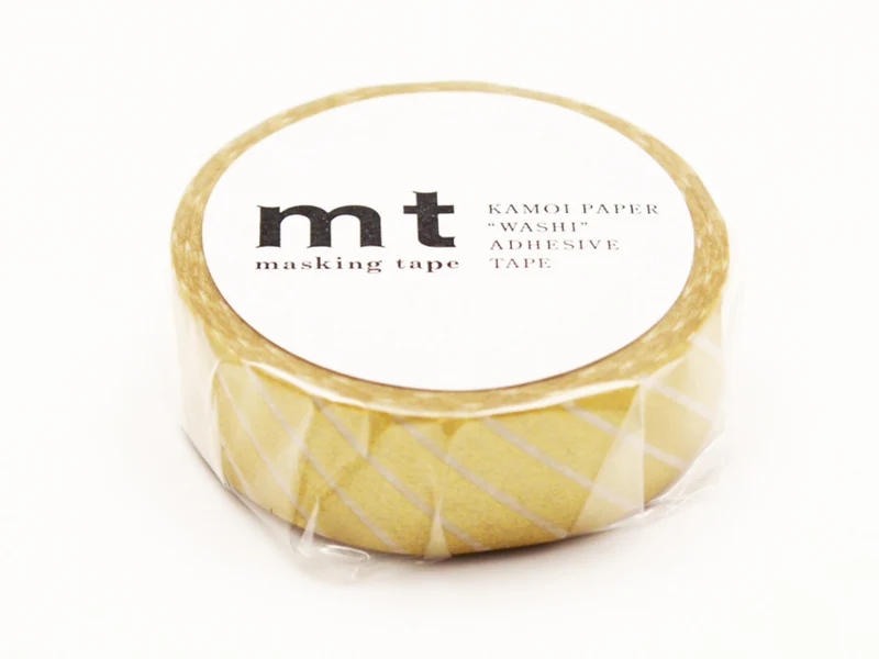 Masking tape washi motif - Rayures fines dorées