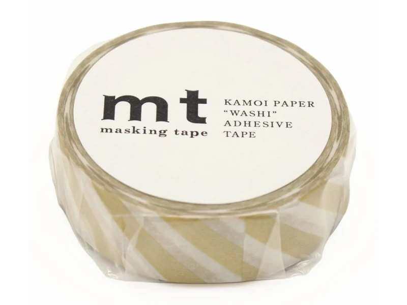 Masking tape washi motif - Rayures dorées