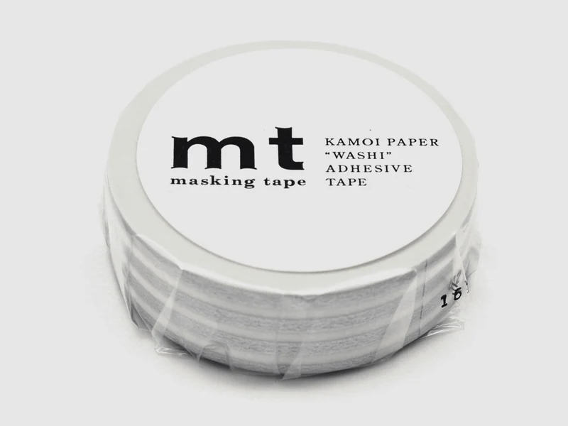 Masking tape washi motif - Lignes argentées