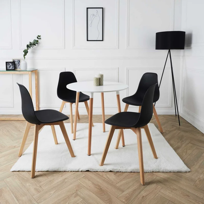 TABLE DE REPAS BLANCHE RONDE