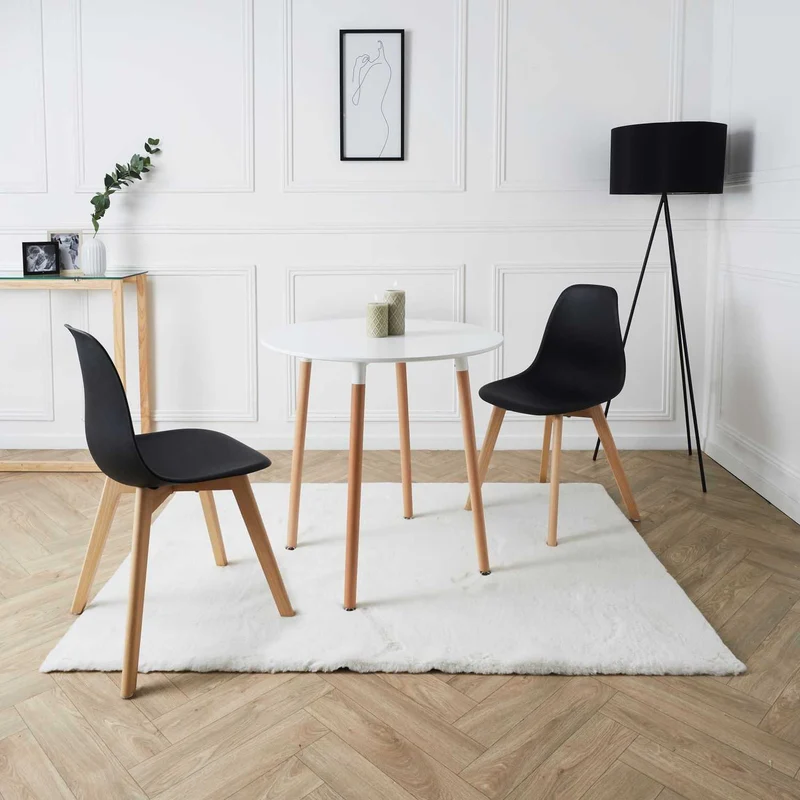 TABLE DE REPAS BLANCHE RONDE