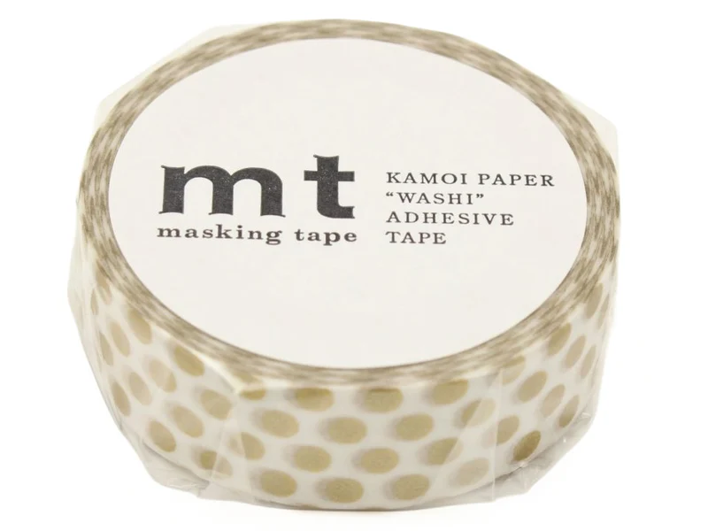 Masking tape washi motif - Pois dorés