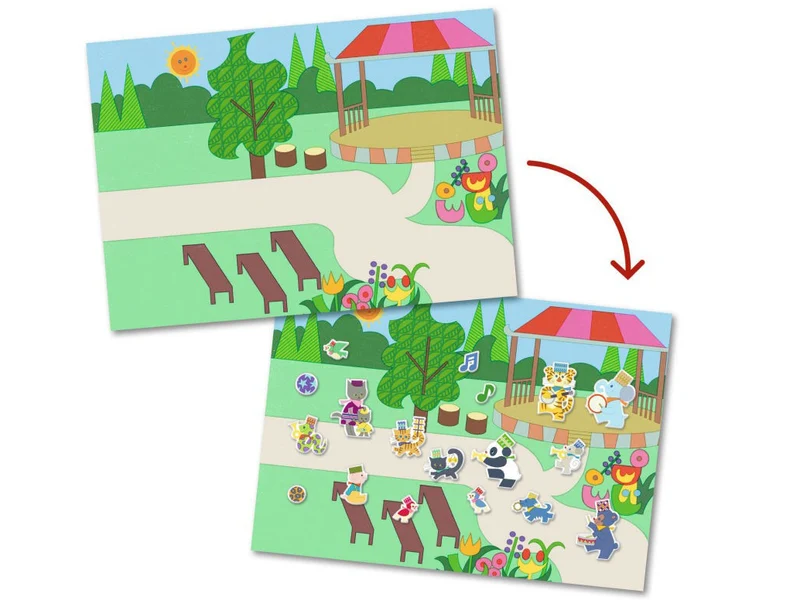 Stickers épais repositionnables Fanfare - Djeco