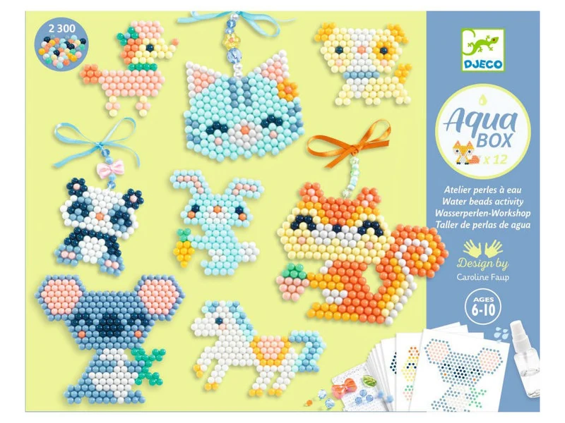 Coffret Atelier perles à eau - Aqua box Fourrures - Djeco