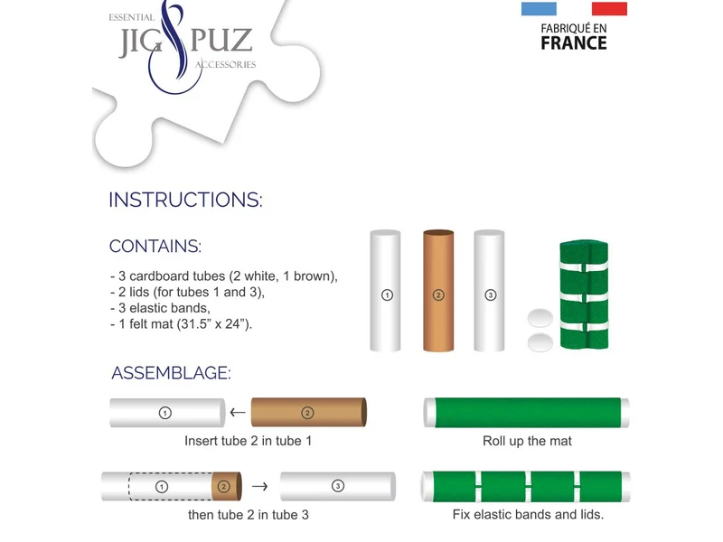 Tapis de puzzle 300 à 1000 pièces – Jig and Puz