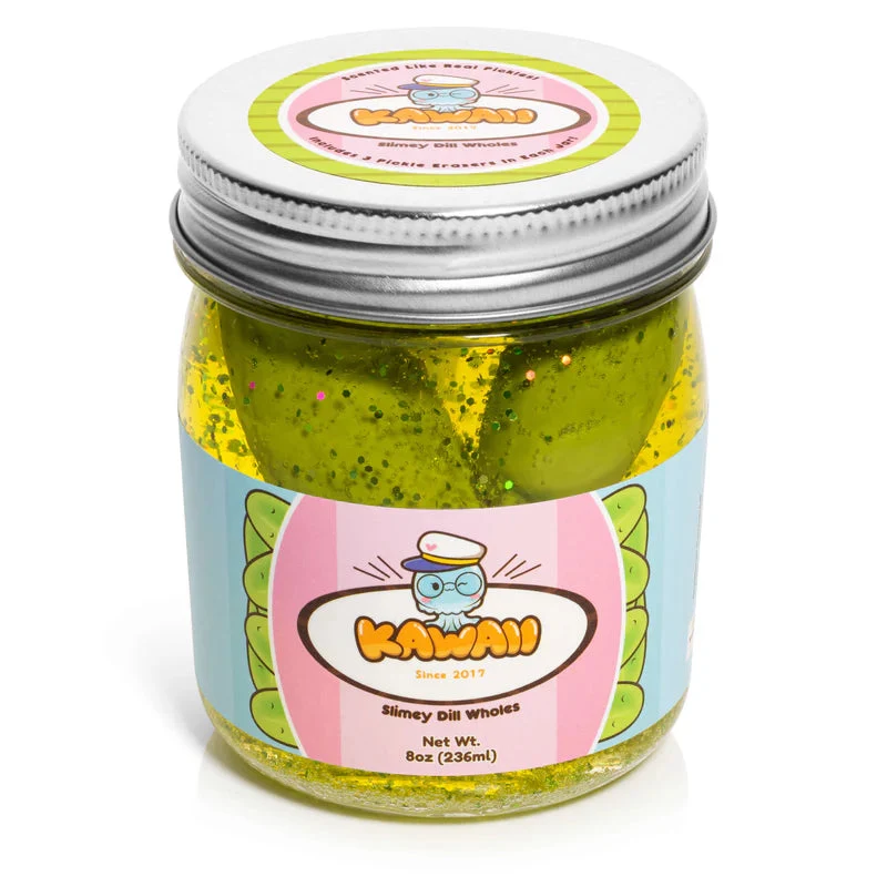 Shimmery Pickle Clear Slime by Kawaii Slime