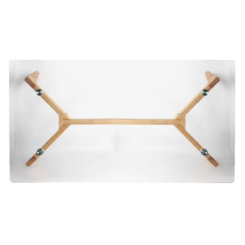 TABLE RECTANGULAIRE EN VERRE 110X60X45CM