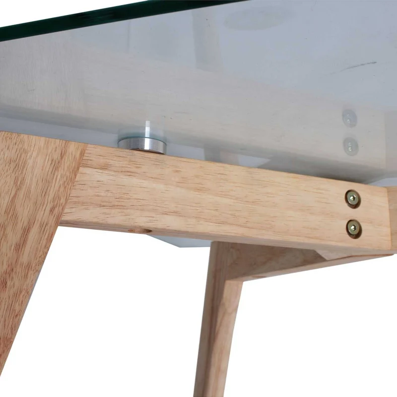 TABLE RECTANGULAIRE EN VERRE 110X60X45CM