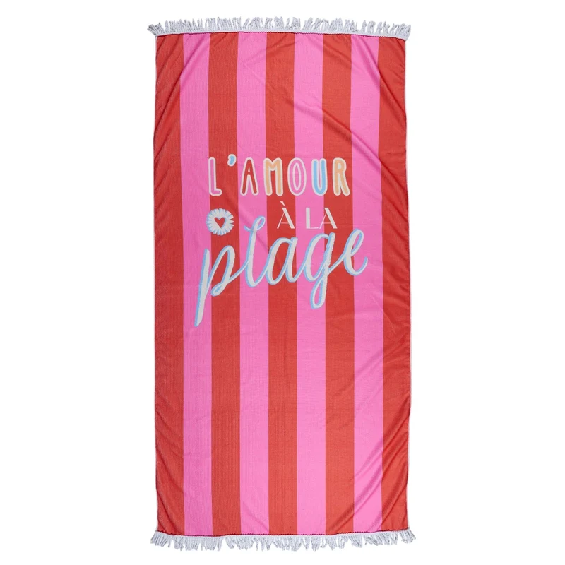 SERVIETTE DE PLAGE L'AMOUR A LA PLAGE