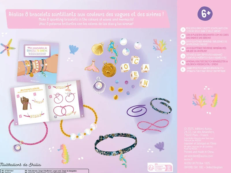 Mon accumulation de bracelets sirène - Auzou