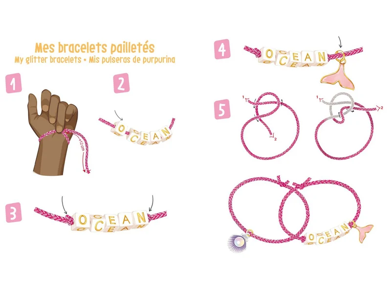 Mon accumulation de bracelets sirène - Auzou