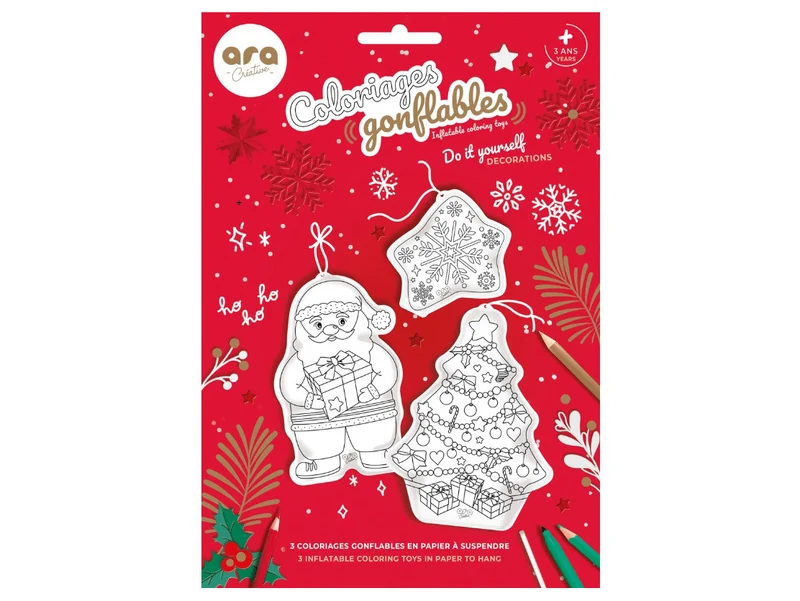 Coloriages gonflables - Noël - Ara Créative