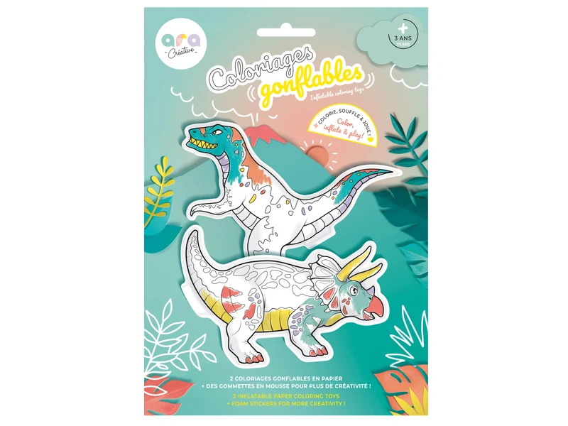 Coloriages gonflables - Dinosaures - Ara Créative