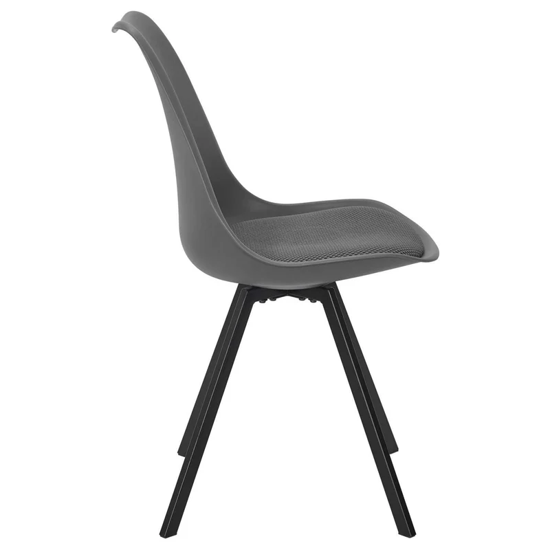 CHAISE AVEC COUSSIN ATOME GRIS