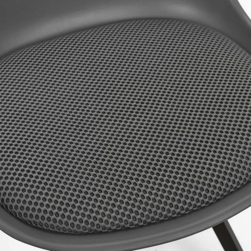 CHAISE AVEC COUSSIN ATOME GRIS