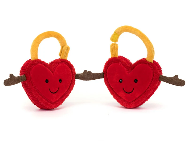 Peluche Amuseables Cœurs amoureux - Val & Tina Love Locks - Jellycat