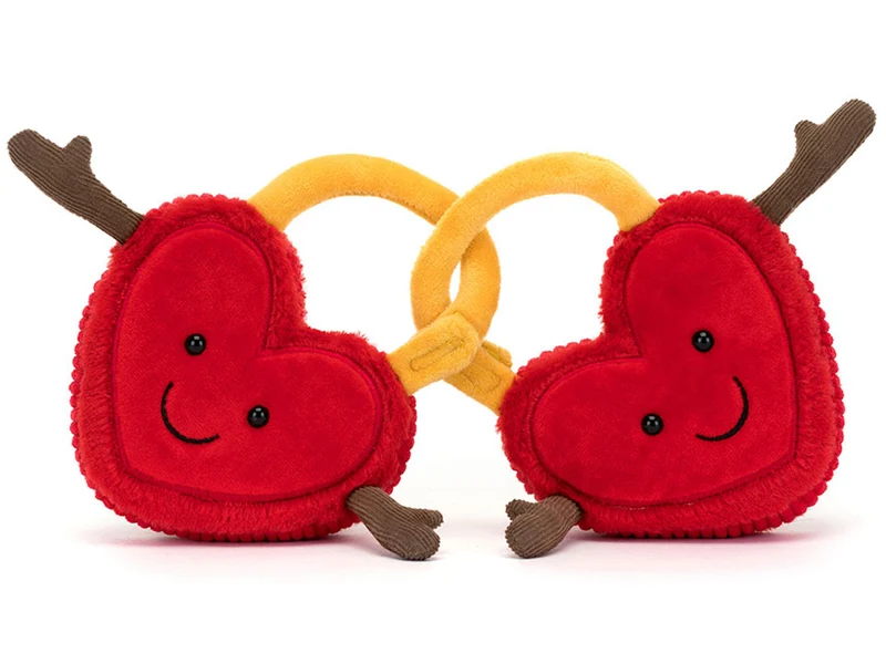 Peluche Amuseables Cœurs amoureux - Val & Tina Love Locks - Jellycat