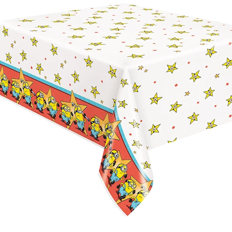 Minions Birthday Party Rectangular Plastic Table Cover, 54 X 84 Inches, 1 Count
