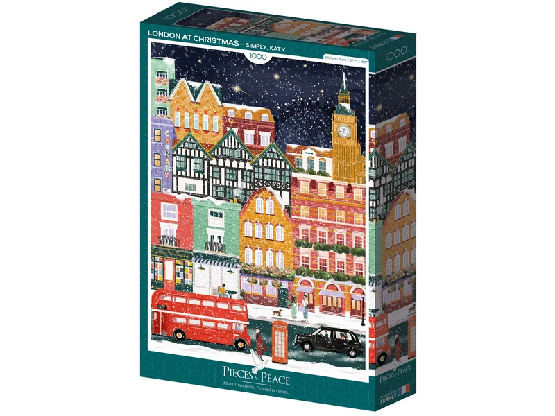 Puzzle Londres À Noël 1000 pièces - Pieces & Peace