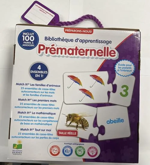 Bilbliothèque d'apprentissage Prématernelle