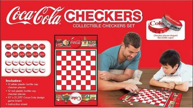Coca-Cola Checkers Collectible Set - Jeu de dames à collectionner