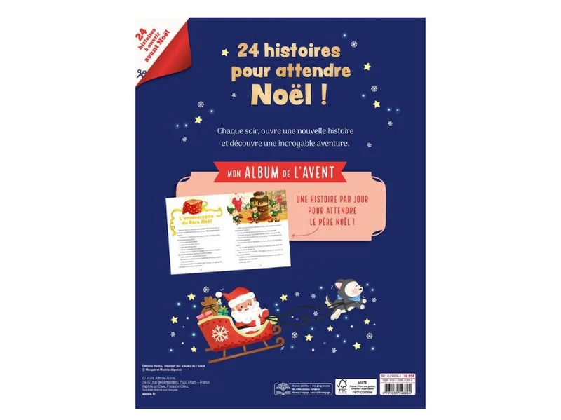 Roman de l'avent - Mes 24 histoires de Noël - Auzou