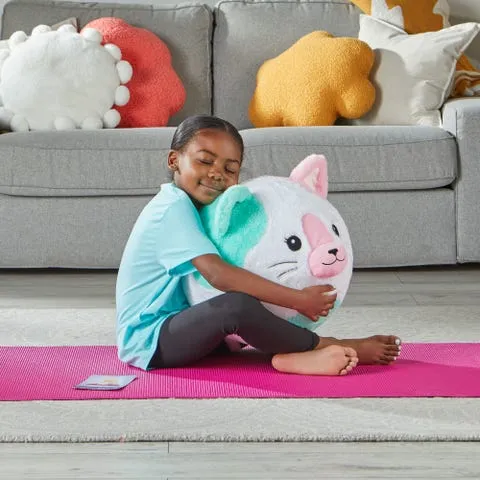 hand2mind BubblePlush Yoga Ball Buddy Cat