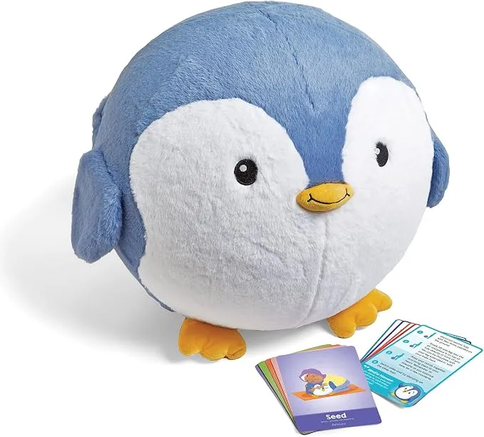 hand2mind Penguin BubblePlush 15in Yoga Ball Toy