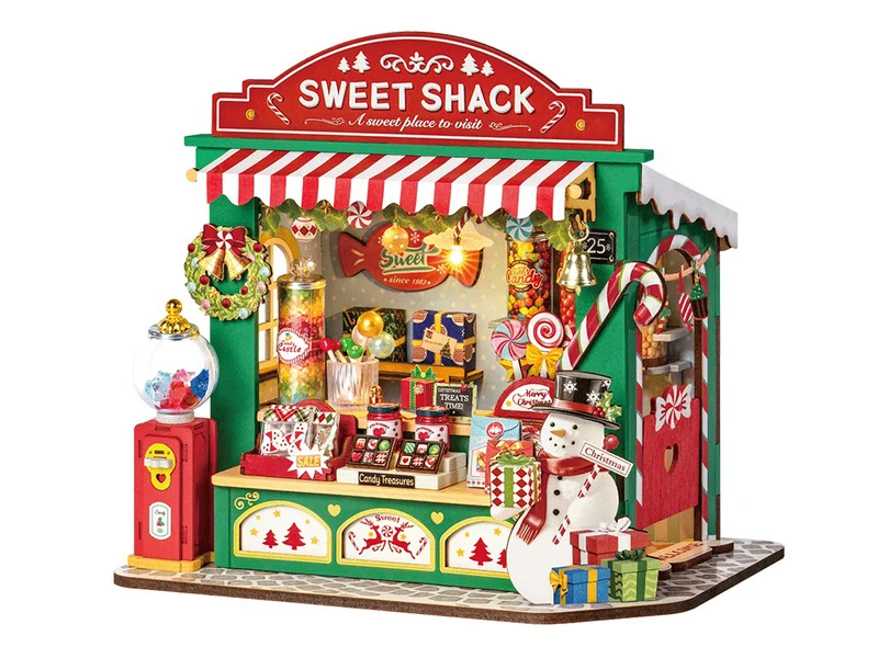 Pièce miniature - Stand de bonbons de Noël (Christmas Candy Stand) - Rolife