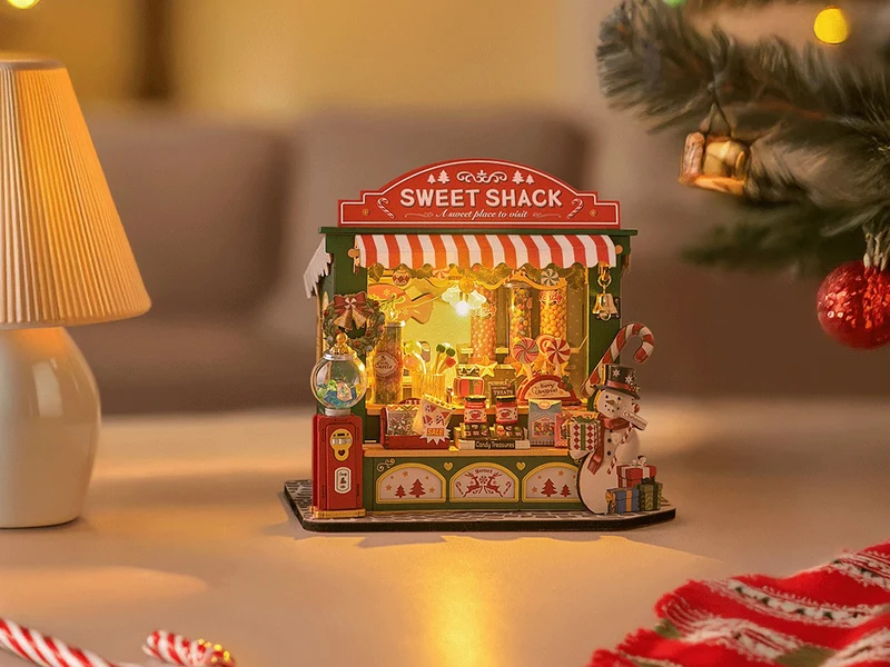 Pièce miniature - Stand de bonbons de Noël (Christmas Candy Stand) - Rolife