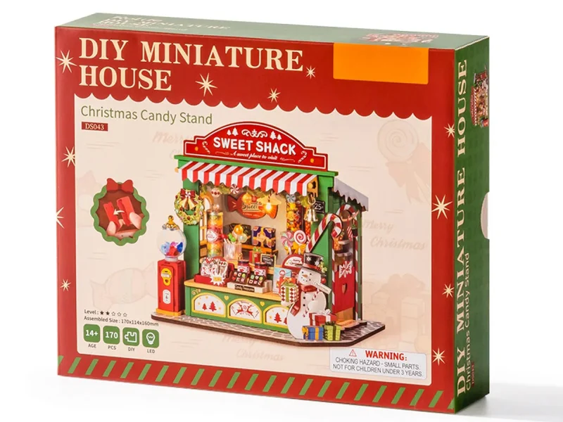 Pièce miniature - Stand de bonbons de Noël (Christmas Candy Stand) - Rolife