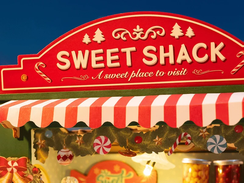 Pièce miniature - Stand de bonbons de Noël (Christmas Candy Stand) - Rolife